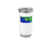 Drapeau de l'île Christmas Gobelet isotherme en acier inoxydable double paroi