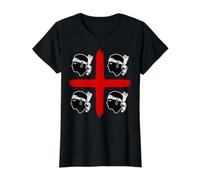 Drapeau de l'île de la Sardaigne 4 Mori T-Shirt Graphique avec Valeur, Femme, Noir, L