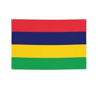 Drapeau de l'île Maurice à suspendre au mur, adapté pour diverses scènes, fêtes, rassemblements (119,4 x 180,3 cm) bannière festive