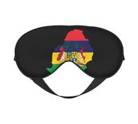 Drapeau de l'île Maurice Carte 10 Drapeau de l'île Maurice Carte Masques de sommeil Sangle réglable Masque pour les yeux doux pour femmes Hommes Voyage Travail Maison