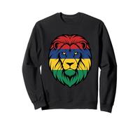 Drapeau de l'Ile Maurice Couleurs Tête de Lion Sweatshirt