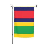 Drapeau de l'île Maurice - Décoration de jardin - Convient pour balcon, terrasse, pelouse, jardin, fête des mères, Noël, Halloween, décorations de vacances