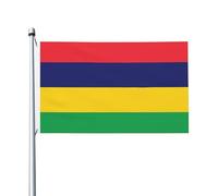 Drapeau de l'île Maurice - Drapeau de jardin double face - 90 x 150 cm - Convient pour une utilisation toute l'année, pour décorer les porches, balcons et terrasses - Mât non inclus.