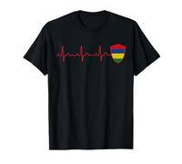 Drapeau de l'Ile Maurice Heartbeat ECG Patriotic National T-Shirt