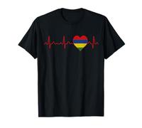Drapeau de l'Ile Maurice Heartbeat ECG Souvenir National Patriotique T-Shirt