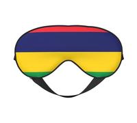 Drapeau de l'île Maurice - Masque double face pour les yeux - Design réglable - Bloque la lumière et respirant - Convient pour le repos et les voyages.