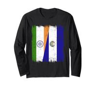 Drapeau de l'Inde du Salvador | Racines Indiennes salvadoriennes Manche Longue