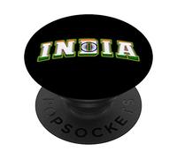Drapeau de l'Inde J'aime mes racines indiennes. PopSockets PopGrip Interchangeable