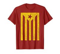 Drapeau de l'indépendance de la Catalogne Catalunya Catalan Red ESTELADA T-Shirt