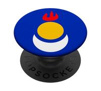 Drapeau de l'indépendance de la Mongolie intérieure de la Chine CCP génocide culturel PopSockets PopGrip Adhésif
