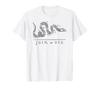 Drapeau de l'indépendance Gadsden 1776 avec Inscription « Join Or Die Snake » T-Shirt Graphique avec Valeur