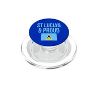 Drapeau de l'Indépendance Sainte-Lucie et fière Sainte Lucie Carnaval Mas PopSockets PopGrip pour MagSafe
