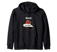 Drapeau de l'Irak, IRQ Bagdad Home, Iraqi Pride, I Love Iraq Sweat à Capuche