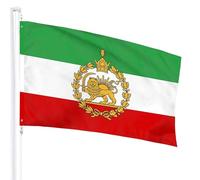 Drapeau de l'Iran 90 x 150 cm - Couleurs réelles et résistant à la lumière - Avec œillets en laiton - Drapeau du Iran pour événements patriotiques, décoration intérieure et installation de jardin