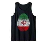 Drapeau de l'Iran Empreinte Digitale Patrimoine Ancestry Traditions Débardeur