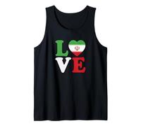 Drapeau de l'Iran en Forme de cœur avec Inscription « Love Iran Pride Débardeur
