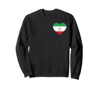 Drapeau de l'Iran en Forme de cœur avec Poche Style Persan Pride Art Sweatshirt