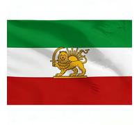 Drapeau de l'Iran pour fenêtre de voiture - 35 x 45 cm - Motif lion persan et soleil - Bannière double face en polyester avec mât et base à ventouse pour SUV, berline, camion, camping-car, décoration