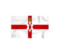 Drapeau de l'Irlande du Nord 1,5 x 0,9 m - Drapeau d'extérieur/intérieur en polyester avec œillets en laiton - Résistant à la décoloration - Bords doubles - Bannière patriotique pour la maison, les