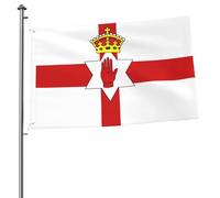 Drapeau de l'Irlande du Nord 2 x 3 cm Drapeau double face - Bannière d'extérieur robuste et décorative, idéale pour le jardin, la chambre et la décoration de fête