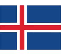 Drapeau de l'Islande 90 x 150 cm en tissu