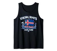 Drapeau de l'Islande avec Racines Vikings - Style Vintage Débardeur