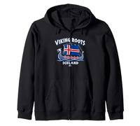 Drapeau de l'Islande avec Racines Vikings - Style Vintage Sweat à Capuche