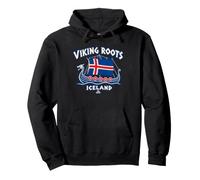 Drapeau de l'Islande avec Racines Vikings - Style Vintage Sweat à Capuche