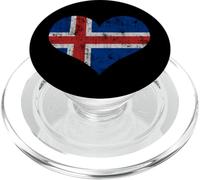 Drapeau de l'Islande - Cœur d'amour - Maison - Vacances - Famille PopSockets PopGrip pour MagSafe