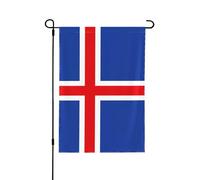 Drapeau de l'Islande double face, décoration saisonnière pour cour avant porche