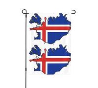 Drapeau de l'Islande - Drapeau de jardin d'automne double face, décoration saisonnière durable pour décoration de porche de cour