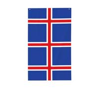 Drapeau de l'Islande imprimé pour l'extérieur - Pour toutes les saisons - Motif simple face - Pour cour, porche, terrasse