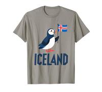 Drapeau de l'Islande Macareux National Pride Souvenir de Voyage T-Shirt