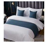 Drapeau de lit Hôtel Solide écharpe Coton Lin Maison literie décorative Bout de lit Drapeau de lit Coussin Serviette(Color 3,50x180cm)