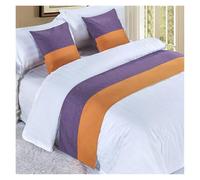 Drapeau de lit Literie Écharpe Serviette Protection Jeté Literie for Chambre Hôtel Salle De Mariage Décor Serviette De Lit(Color 4,45X45cm Pillowcase)