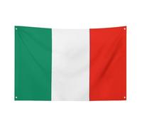 Drapeau de l'Italie avec 4 œillets, drapeau simple face en polyester durable, bannières résistantes aux intempéries pour dortoir, fête, tournage, festival, décoration de 88,9 x 150 cm