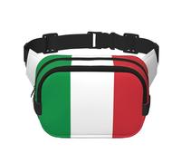 Drapeau de l'Italie Imprimé Unisexe Carré Double Couche Taille Sac Bandoulière Fanny Pack Travel Workout Accessoires, Noir, Taille unique, Noir, Taille Unique, noir, One Size