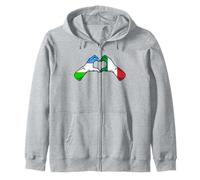 Drapeau de l'Italie Ouzbékistan - Cœur Italien ouzbékistanais Sweat à Capuche