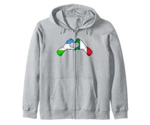 Drapeau de l'Italie Ouzbékistan - Cœur Italien ouzbékistanais Sweat à Capuche