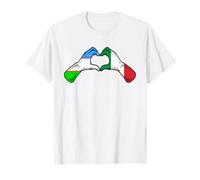 Drapeau de l'Italie Ouzbékistan - Cœur Italien ouzbékistanais T-Shirt
