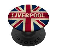 Drapeau de Liverpool Angleterre Grande-Bretagne Royaume-Uni Born and Bred Music PopSockets PopGrip Adhésif