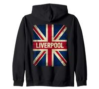 Drapeau de Liverpool Angleterre Grande-Bretagne Royaume-Uni Born and Bred Music Sweat à Capuche