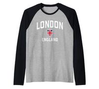 Drapeau de Londres Angleterre Patriot Shield Manche Raglan