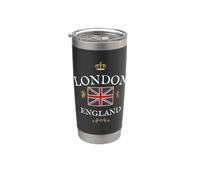 Drapeau de Londres Angleterre Royaume-Uni Union Jack Grande-Bretagne Royaume-Uni Gobelet isotherme en acier inoxydable double paroi