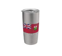 Drapeau de l'ONTARIO du Canada - Blason des armes Gobelet isotherme en acier inoxydable double paroi