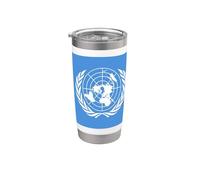 Drapeau de l'ONU des Nations Unies Gobelet isotherme en acier inoxydable double paroi
