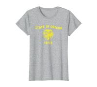 Drapeau de l'Oregon T-Shirt, Femme, Gris Chiné, 3XL