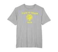Drapeau de l'Oregon T-Shirt, Homme Grandes Tailles, Gris Chiné, 3X Tall