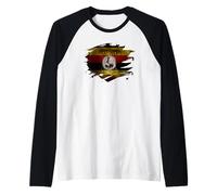 Drapeau de l'Ouganda et Gorille Africaine - Fierté ougandaise Manche Raglan