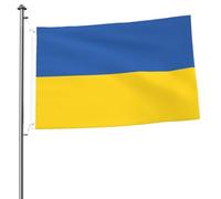 Drapeau de l'Ukraine 2 x 3 cm Drapeau double face - Bannière d'extérieur robuste et décorative, idéale pour le jardin, la chambre et la décoration de fête